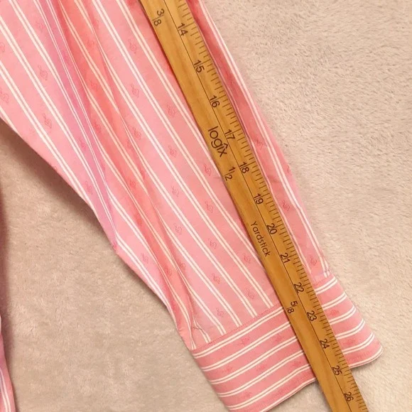 Robert Graham Men's Pink Striped Long Sleeve Button Up Shirt Sz.XL/Musical Note - Picture 10 of 13
